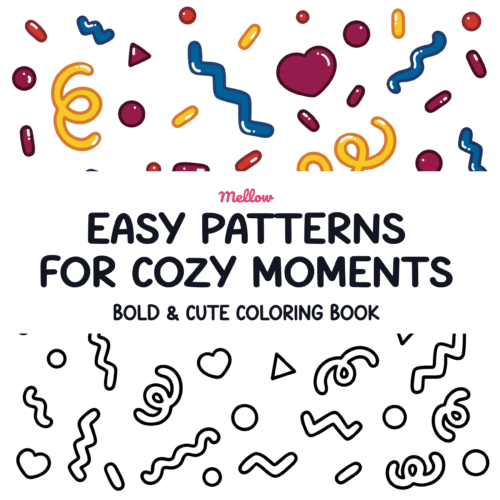 Easy Patterns for Cozy Moments: Bold & Cute Coloring Book cover